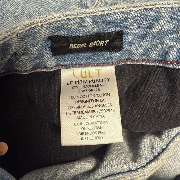Cult Of Individuality Jeans Shorts Mens 38 Rebel Japanese Denim Selvedge - Picture 8 of 16